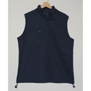 Oxford Golf Mens Navy Blue Full Zip Vest Size M Polyester Spandex Golf Outerwear